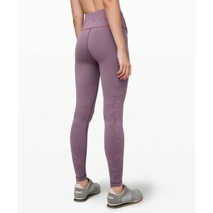 Lululemon Always on High-Rise Tight 28" Flocked Frosted Mulberry Floral Purple 4